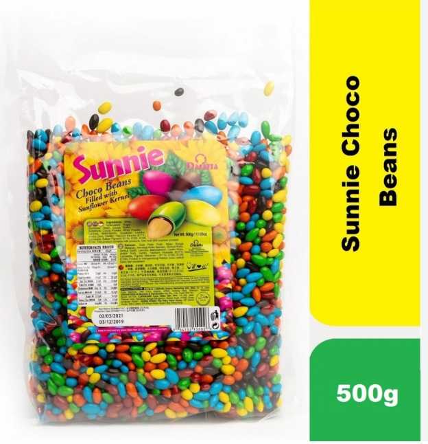 Daiana Sunnie Choco Beans สอดไส้เมล็ดทานตะวัน 500 g. BBF.05/08/25
