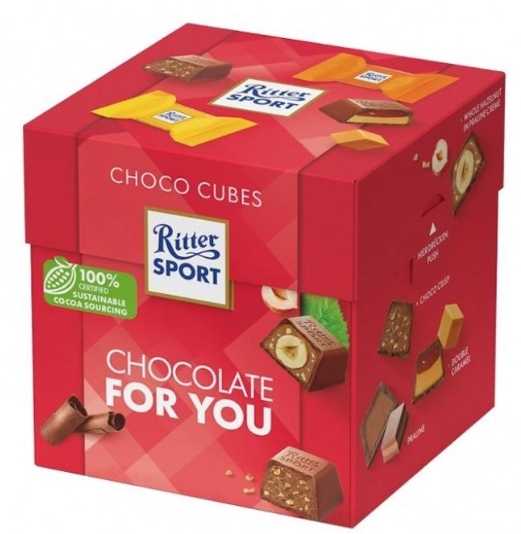 Ritter sport choco cubes กล่อง chocolate For you Classic Net:176 g. BBF.27/04/25