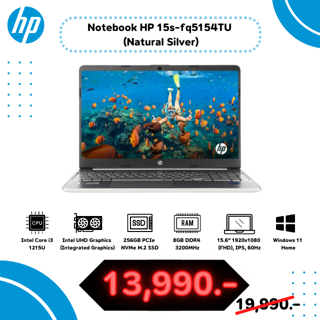 Notebook HP 15s-fq5154TU (Natural Silver)