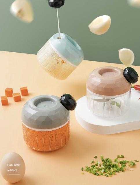 Mini Food Chopper ถ้วยปั่นบดอาหารมือดึงแบบพกพา