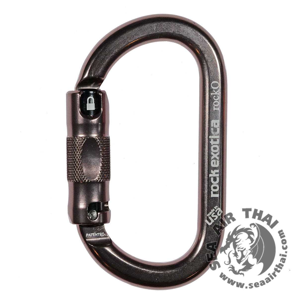 คาราบิเนอร์อลูมิเนียมทรงโอล็อคอัตโนมัติ RockO Autolock Carabiner