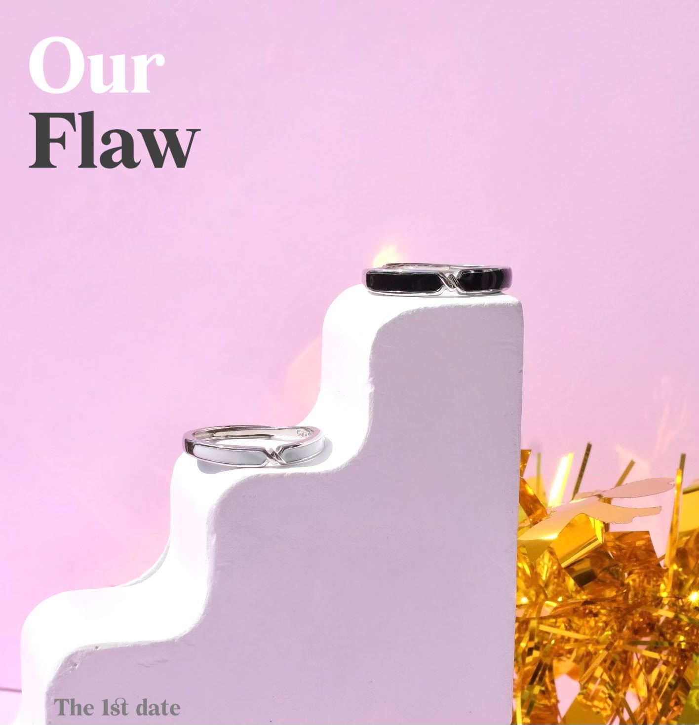 แหวนคู่รุ่น Our flaw-ส่งฟรี(เงินแท้92.5%)