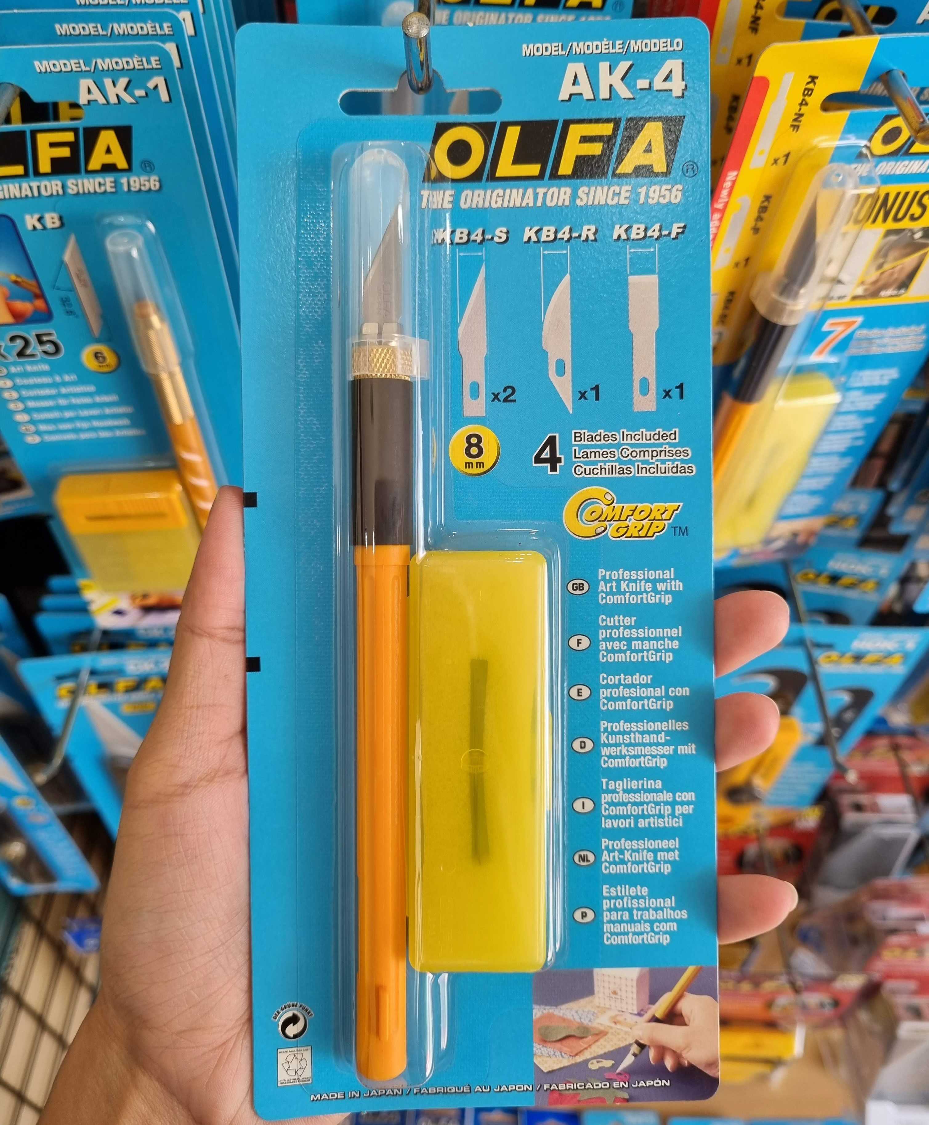 OLFA มีดคัตเตอร์ทรงปากกา AK-4  มาพร้อมใบมีด 3 รูปแบบ งาน Art & Graphics