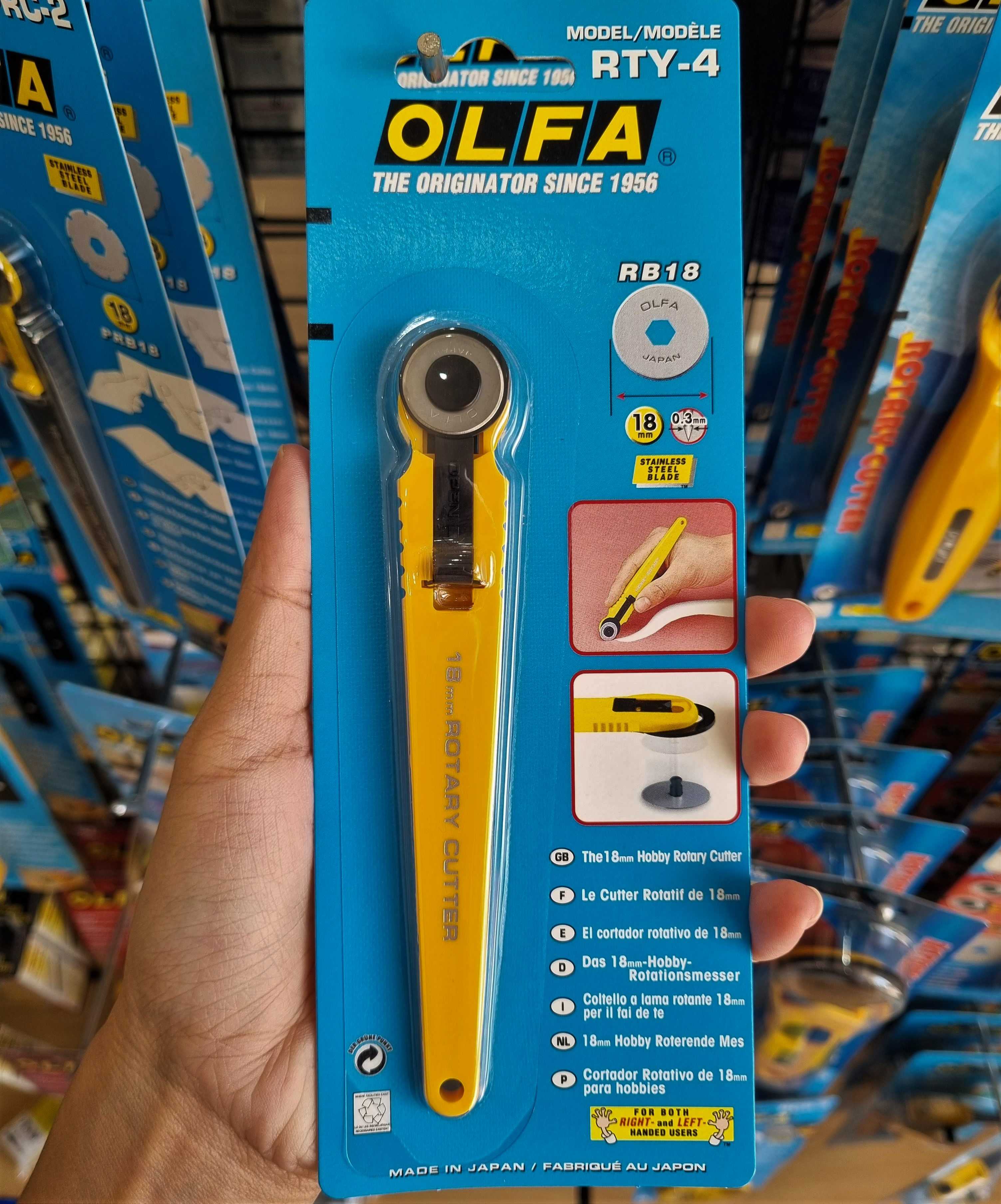 OLFA มีดคัตเตอร์โรตารี่ RTY-4 ขนาด 18 มม. ตัดได้ทั้งตัดปรุ และตัดขาด