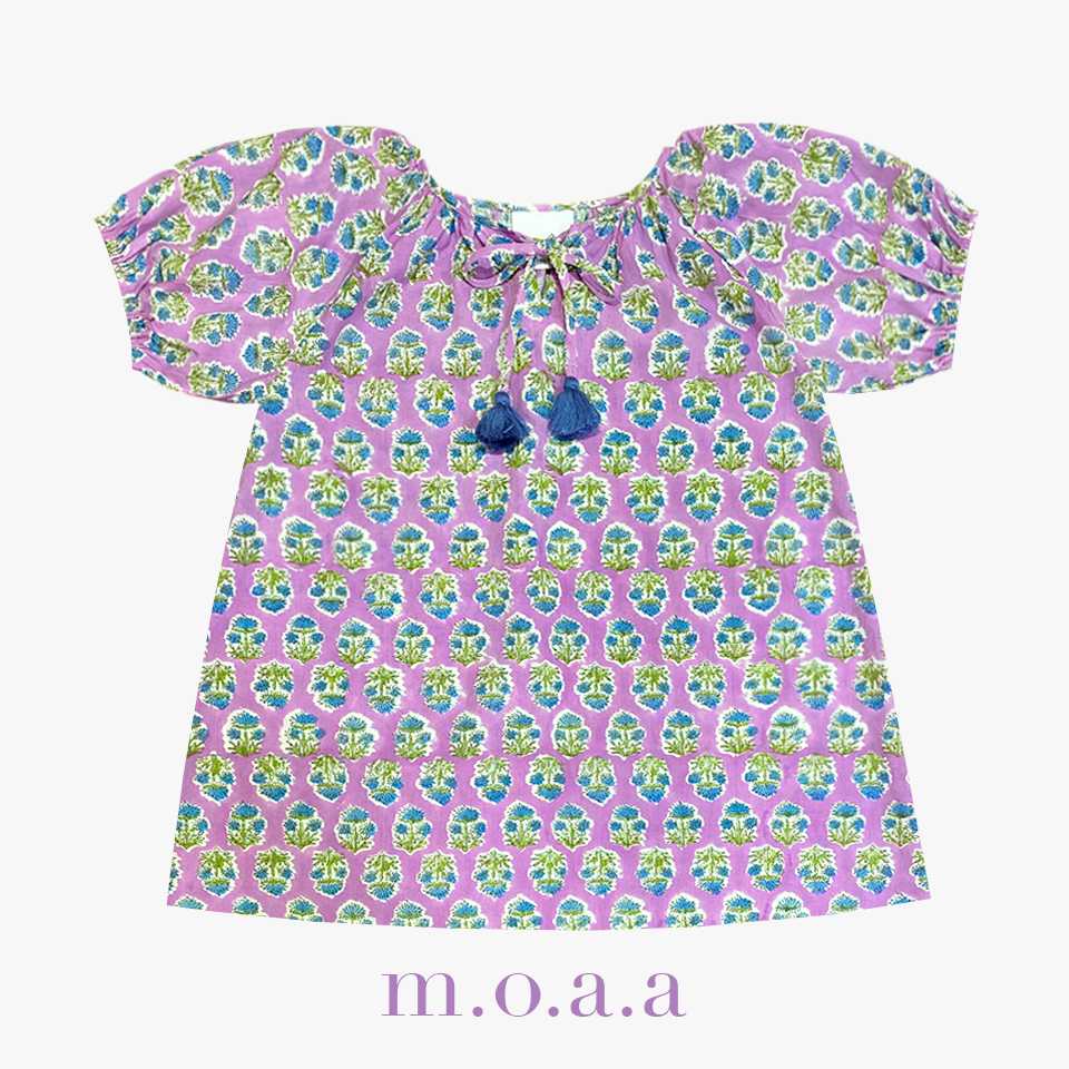 DAHLIA GIRL DRESS IN BUTTERFLY PEA