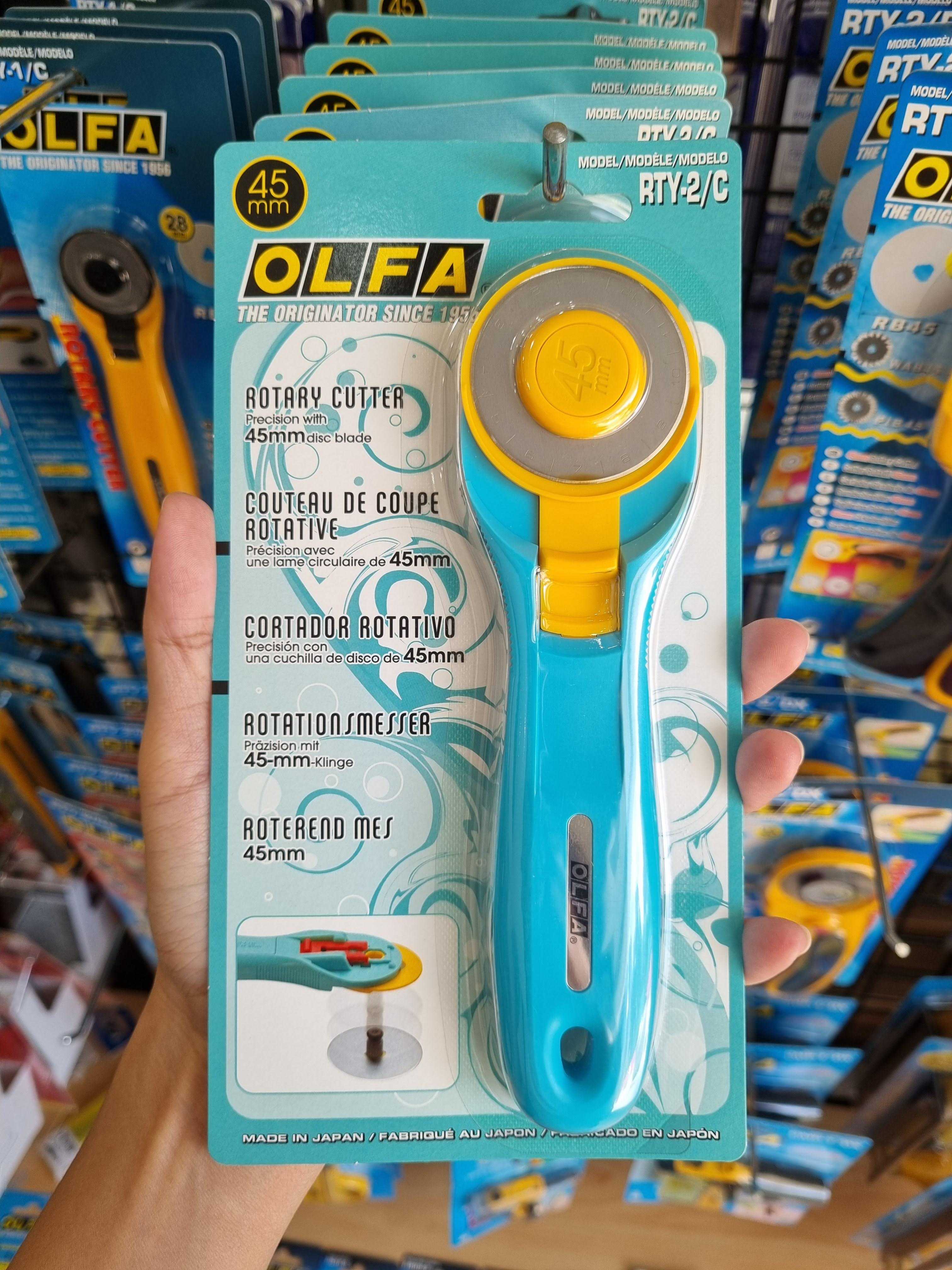 OLFA คัตเตอร์โรตารี่ RTY-2/C ขนาด 45 mm. Splash Aqua