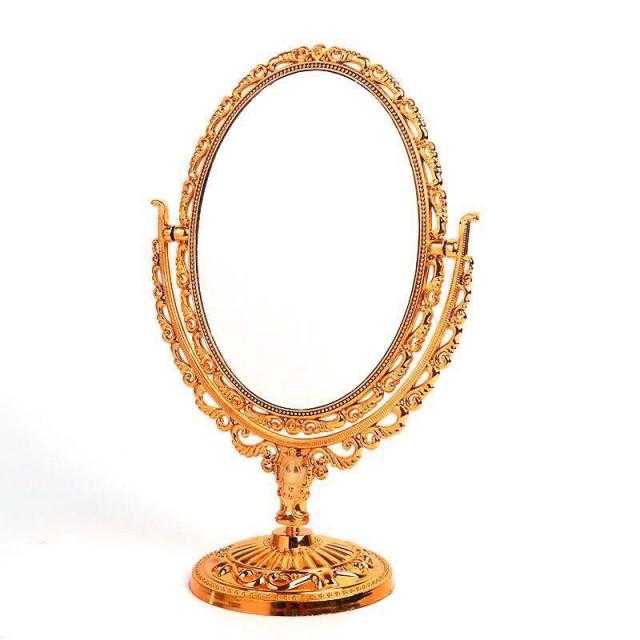 Oval Table Mirror กระจกตั้งโต๊ะ 2 หน้าขอบหลุยส์ทรงวงรี