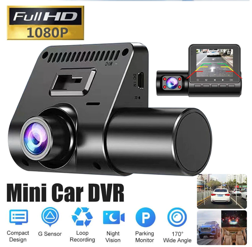 Rbb-กล้องติดรถยนต์หน้าหลัง 3เลนส์ 3in1 รุ่น c50 full hd 1080p มี3กล้อง
