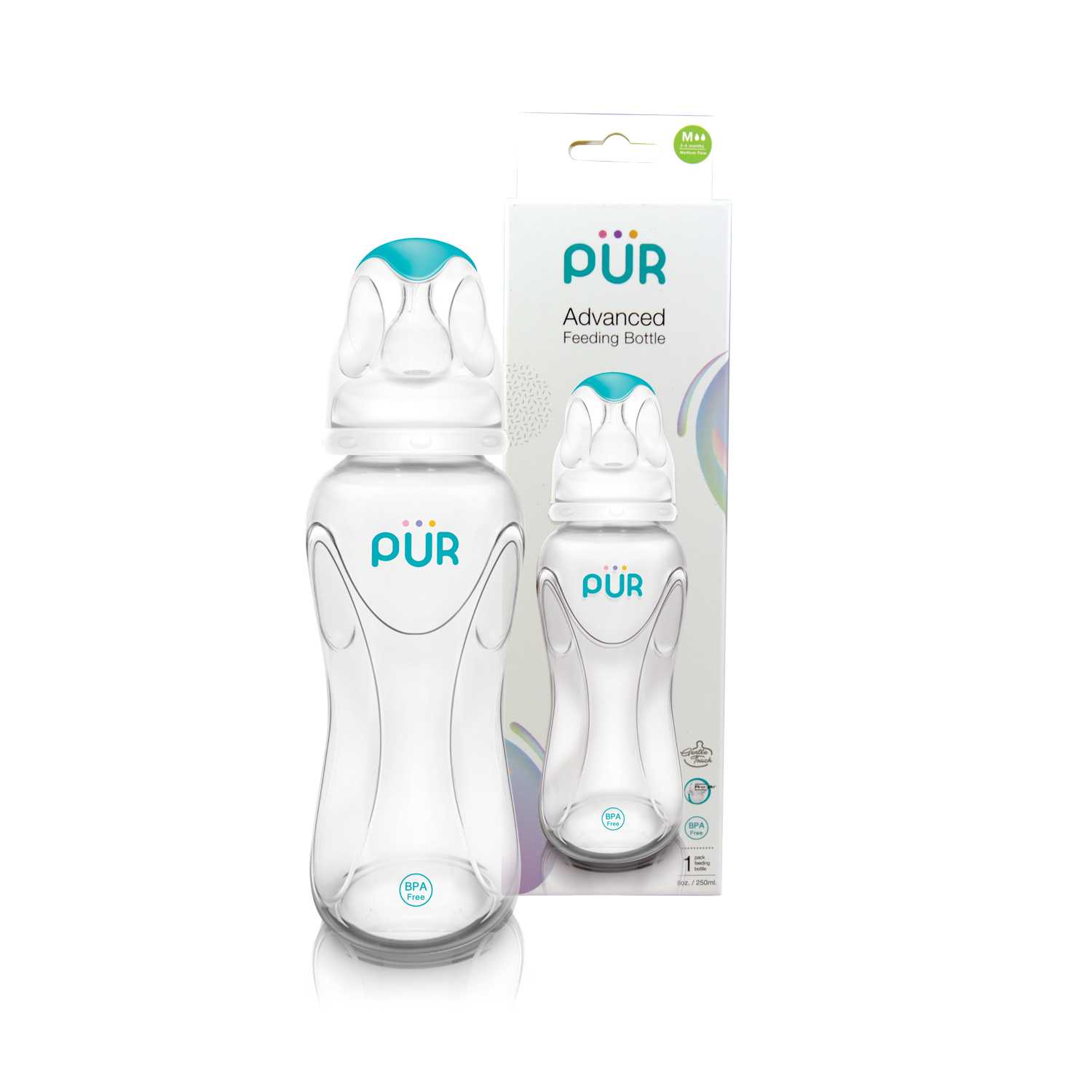 ขวดนม Advanced Slim Neck ขนาด 8 ออนซ์/250 มล. แบรนด์ Pur