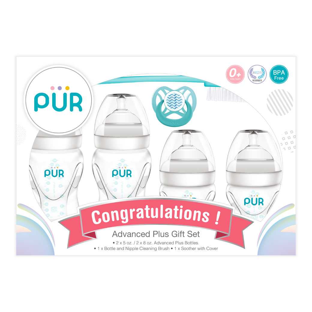 Pur ชุดกิ๊ฟเซ็ทขวดนมคอกว้าง Advanced Plus Gift Set