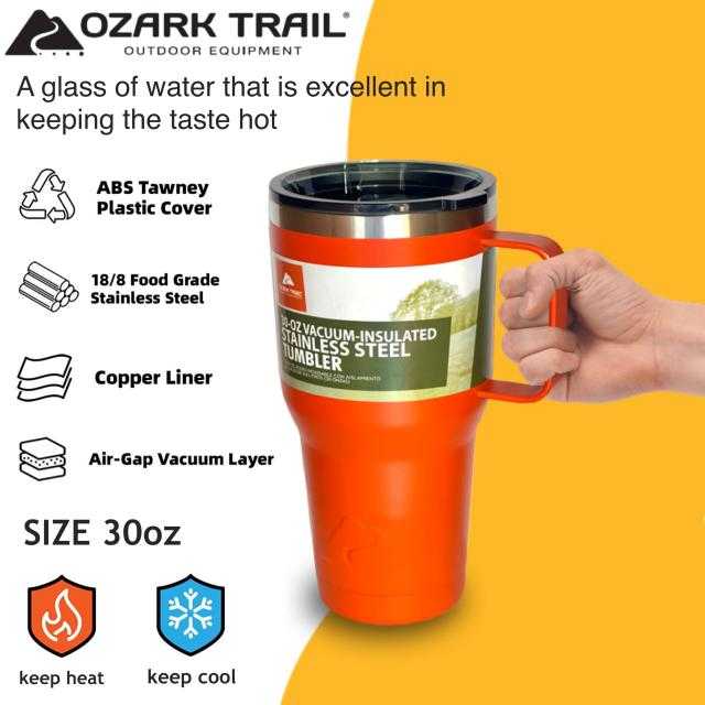 Ozark Trail 30oz Tumbler แก้วน้ำสแตนเลสเก็บอุณหภูมิ Stainless steel 304 ช่วยในการเก็บความเย็นได้ดี
