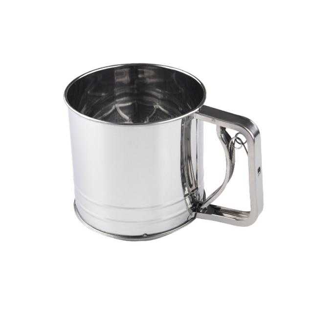 Cup Stainless Flour Sifter แก้วสแตนเลสร่อนแป้ง ใช้งานง่าย แค่บีบ ก็ร่อนได้แล้ว