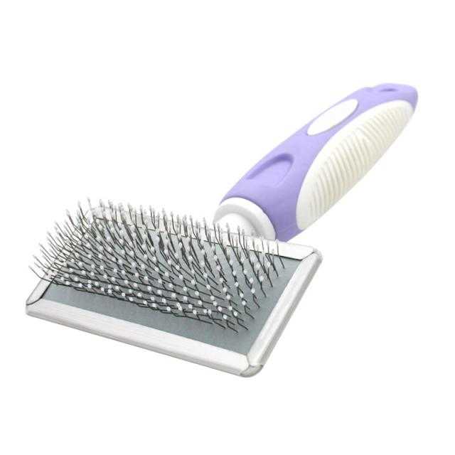Grooming & Tool หวีแปรงขนสัตว์ หัวแปรงสแตนเลสพร้อมเม็ดบีดที่ตัวขนแปรง ช่วยหวีให้ขนเรียบไม่เป็นก้อน