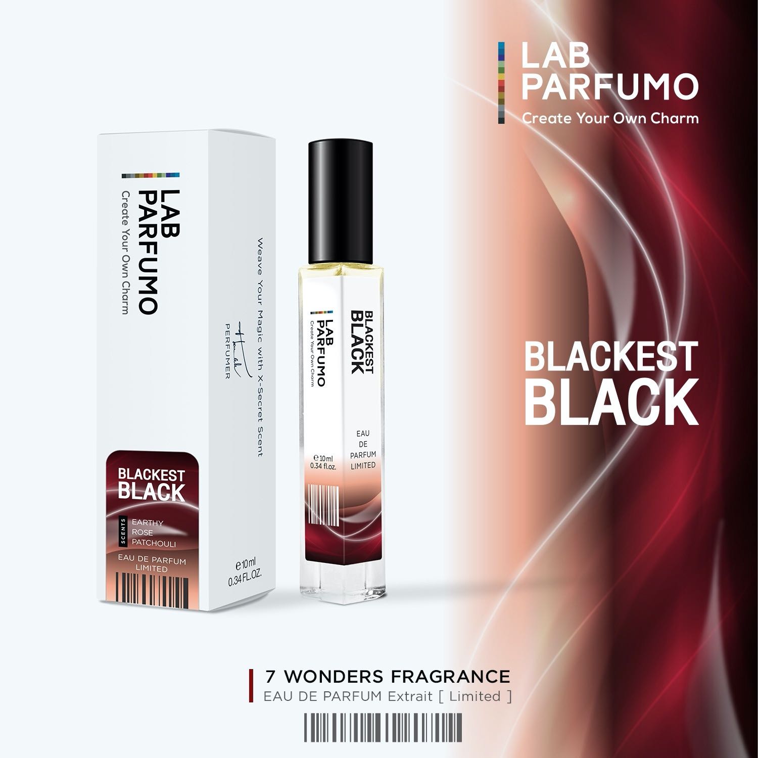 BLACKEST BLACK น้ำหอมสำหรับผู้ชาย (ขนาด 10 ml) ความหอมต้องมนต์ อันดื่มด่ำ น่าค้นหา