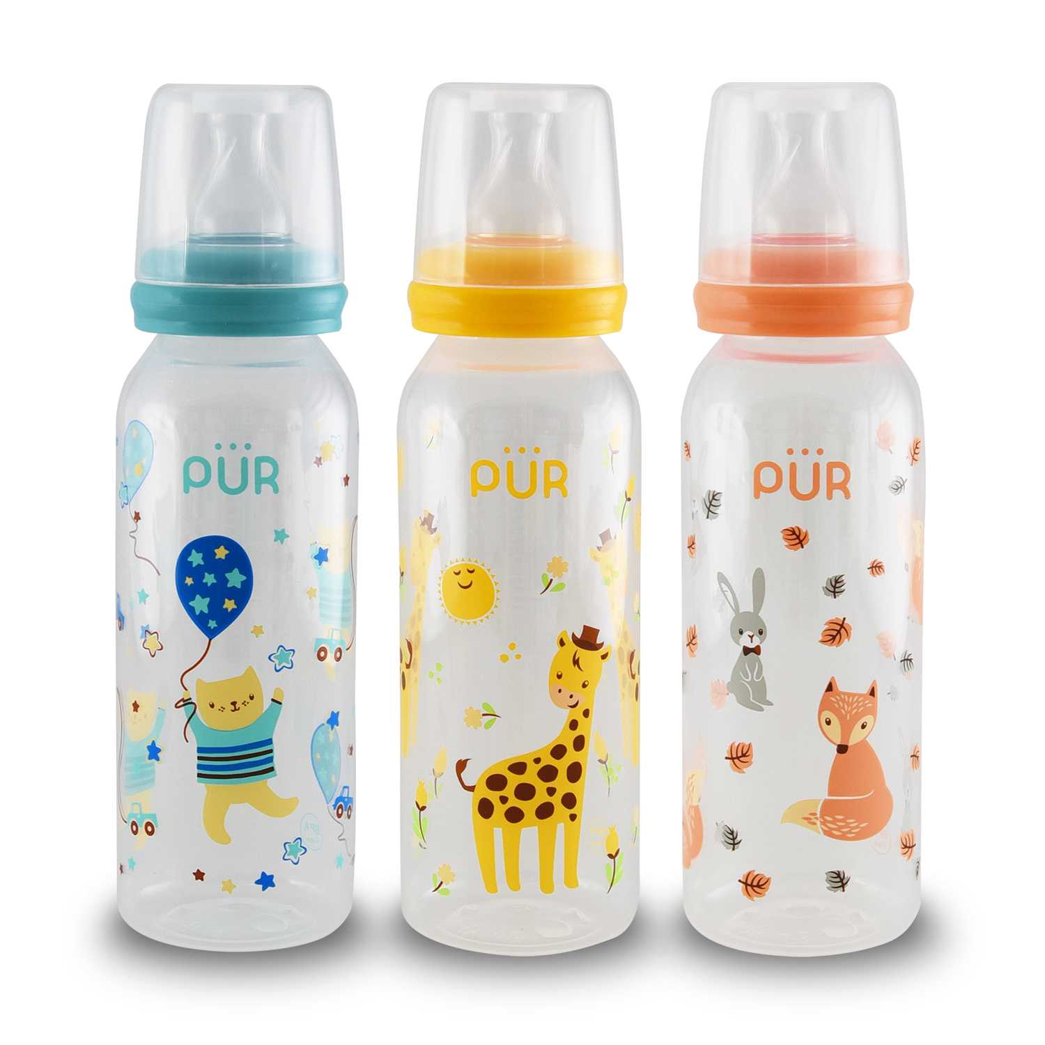 ขวดนมทรงตรง  Classic Round Bottle  8 ออนซ์ แบรนด์ Pur