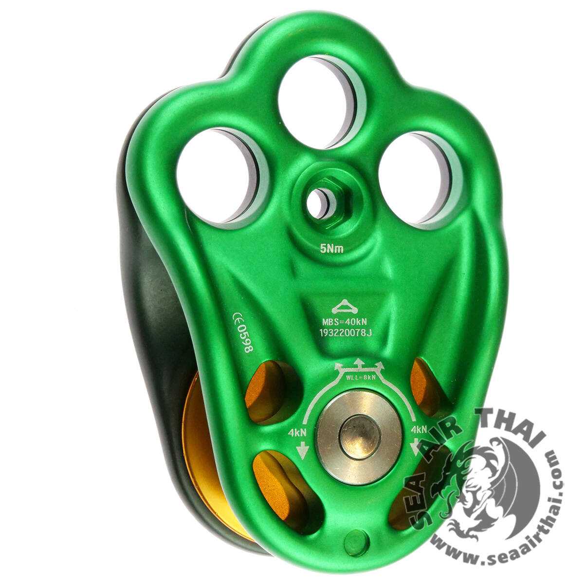 รอกเดี่ยว 3 รูสำหรับปีนต้นไม้ พร้อมรูคล้องอุปกรณ์ Rigger Pulley w/ Becket