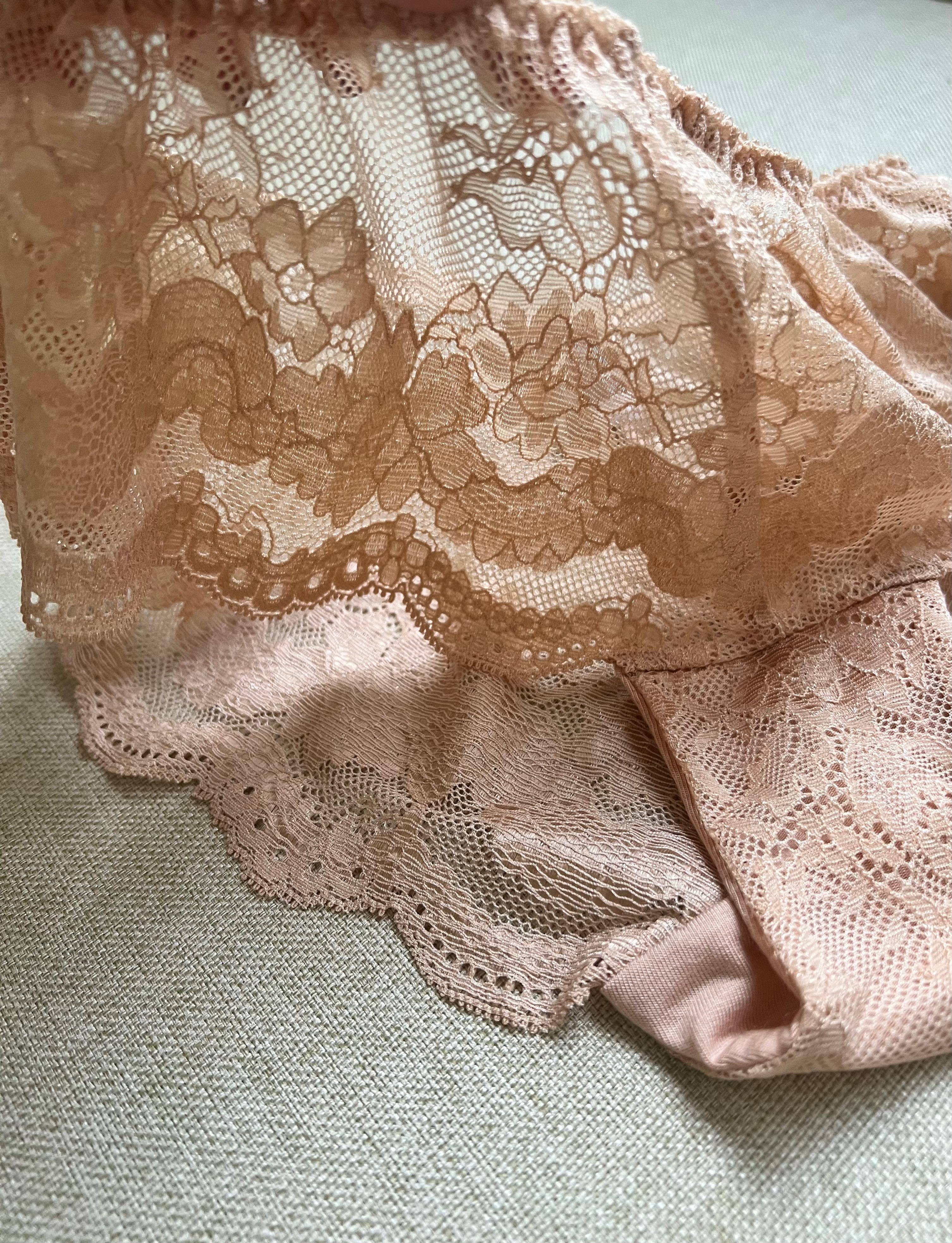 Beige Long Vintage Set (Bra+Panty)