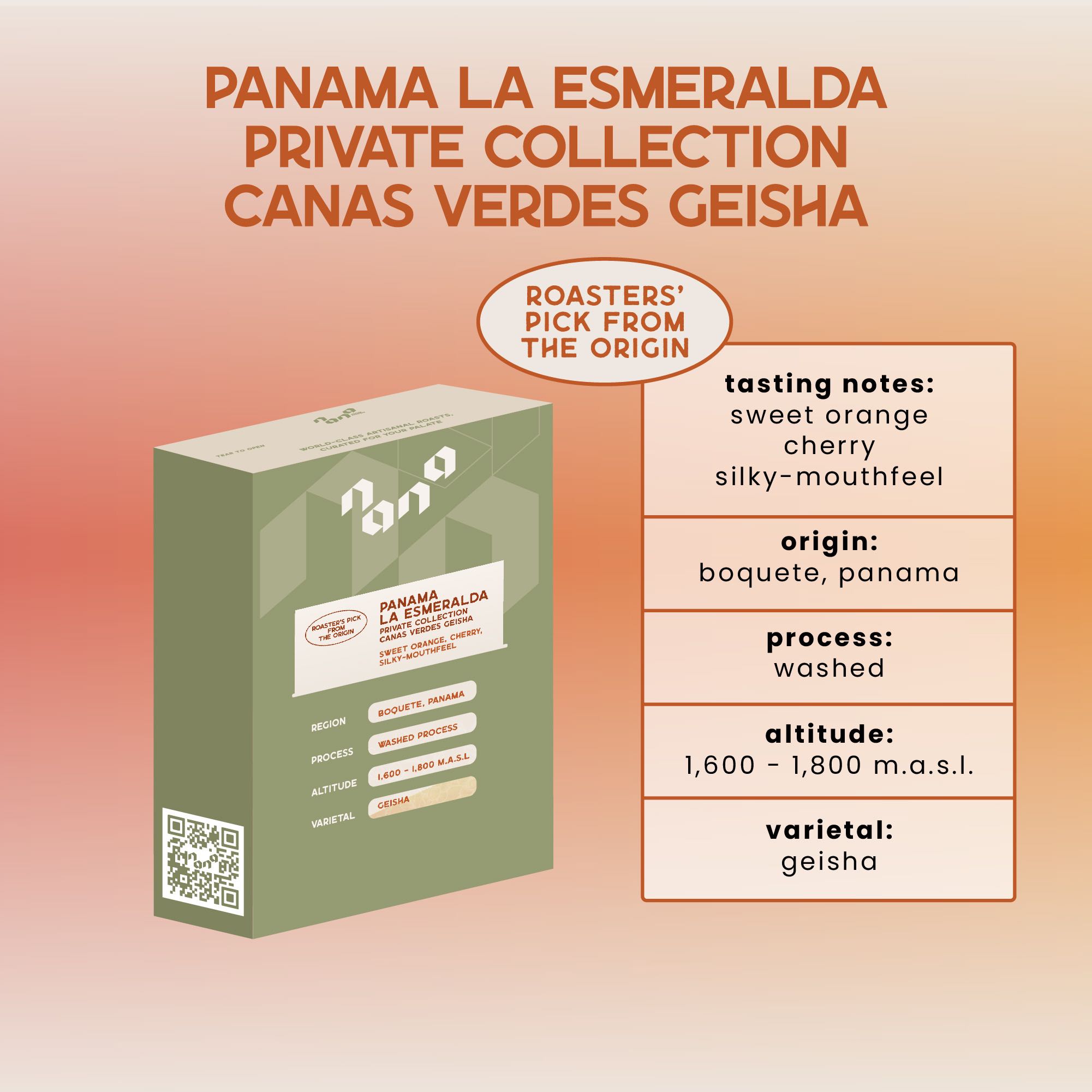 Panama La Esmeralda Private Collection: Canas Verdes Geisha 100g.