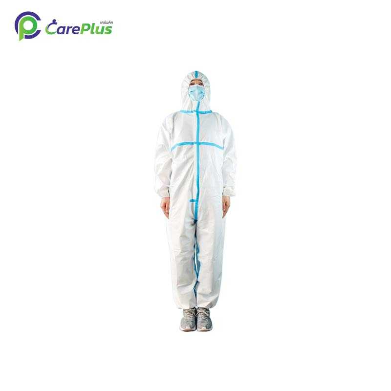 ชุดป้องกันร่างกาย(1 ชุด)Disposable Protective Coverall รุ่น CV-570 CarePlus (ชุด PPE)