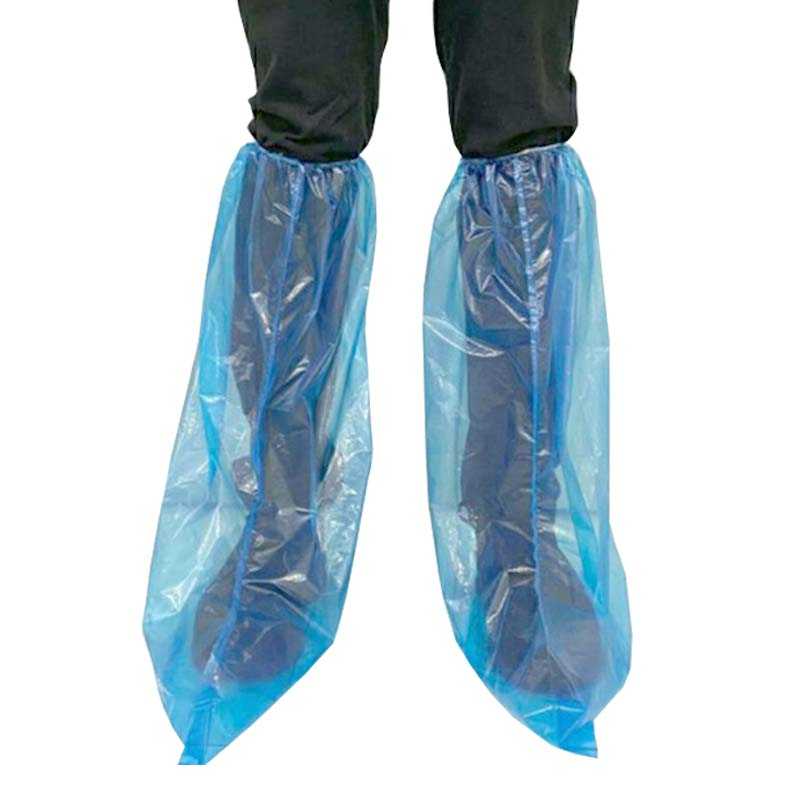 ถุงคลุมเท้าสีฟ้าพลาสติก(25 คู่)LDPE Leg Cover