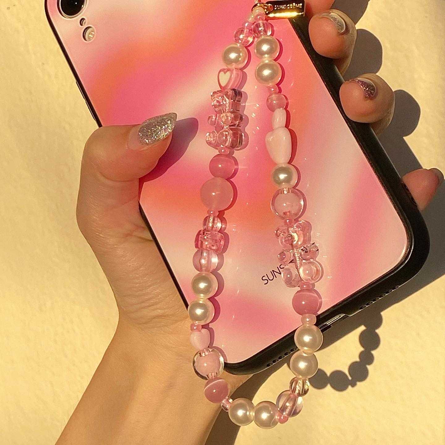 VALENTINE'S SPECIALS: PASTEL PINK BEAR PHONE STRAP