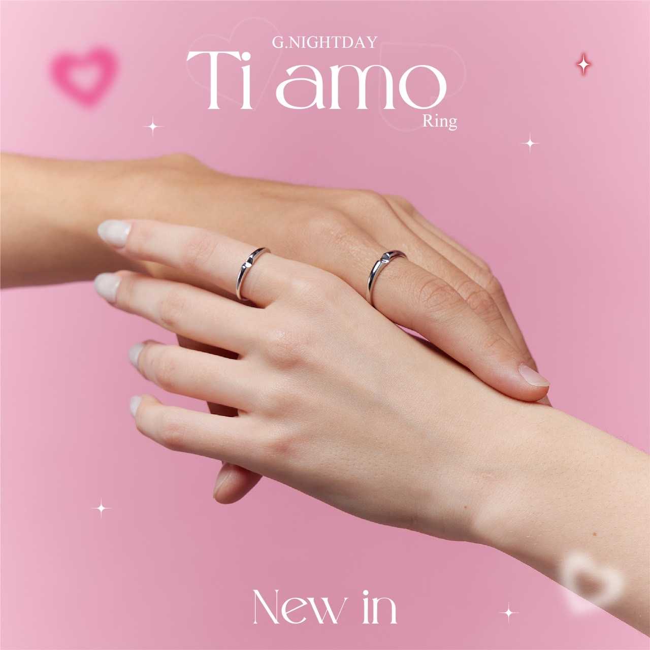 💗Ti amo Ring 🌈Limited Ring สำหรับวาเลนไทน์นี้ แหวนคู่วัสดุงานแท้s925ดีเทลสุดน่ารัก