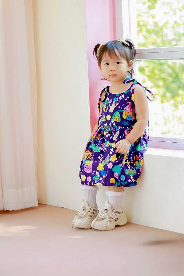 ATD05 l ชุดเดรส Dress สีม่วง (Thai Dessert Collection)