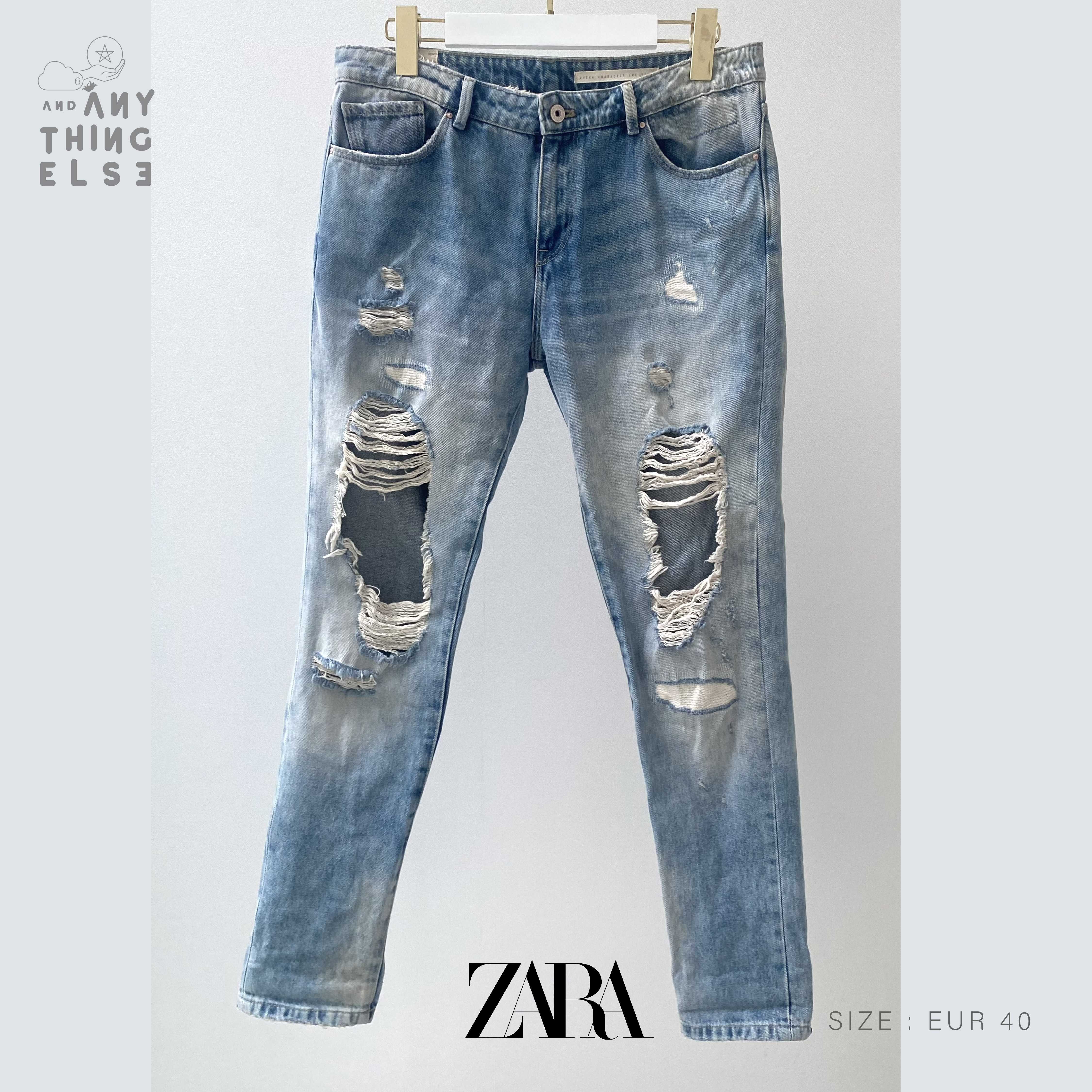 [USED] ZARA TRAFALUC DENIM CHARACTER (size EUR 40 / เอว 32)