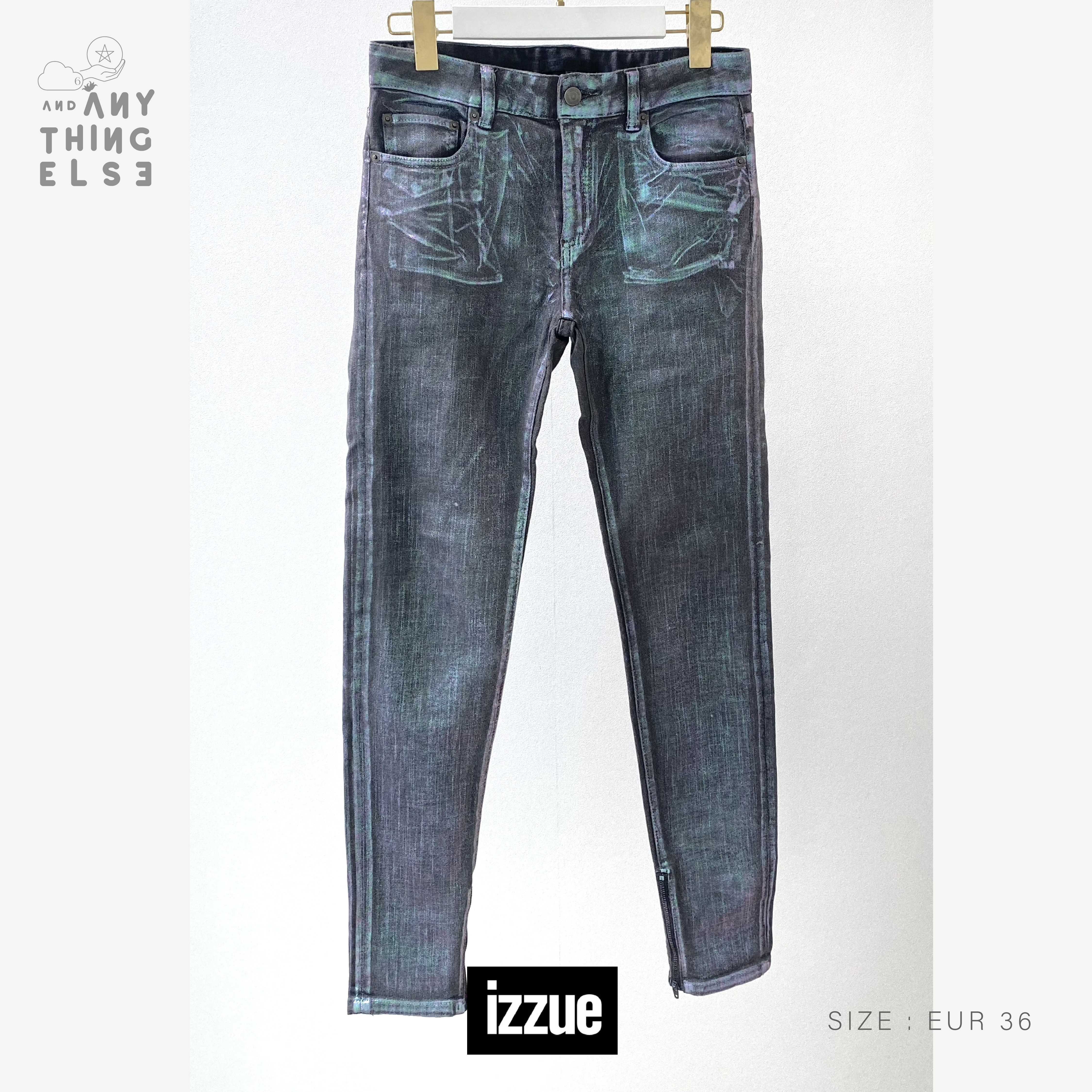 [USED] IZZUE กางเกงผ้ายีนส์ยืด Hologram (size EUR36 / เอว 27)