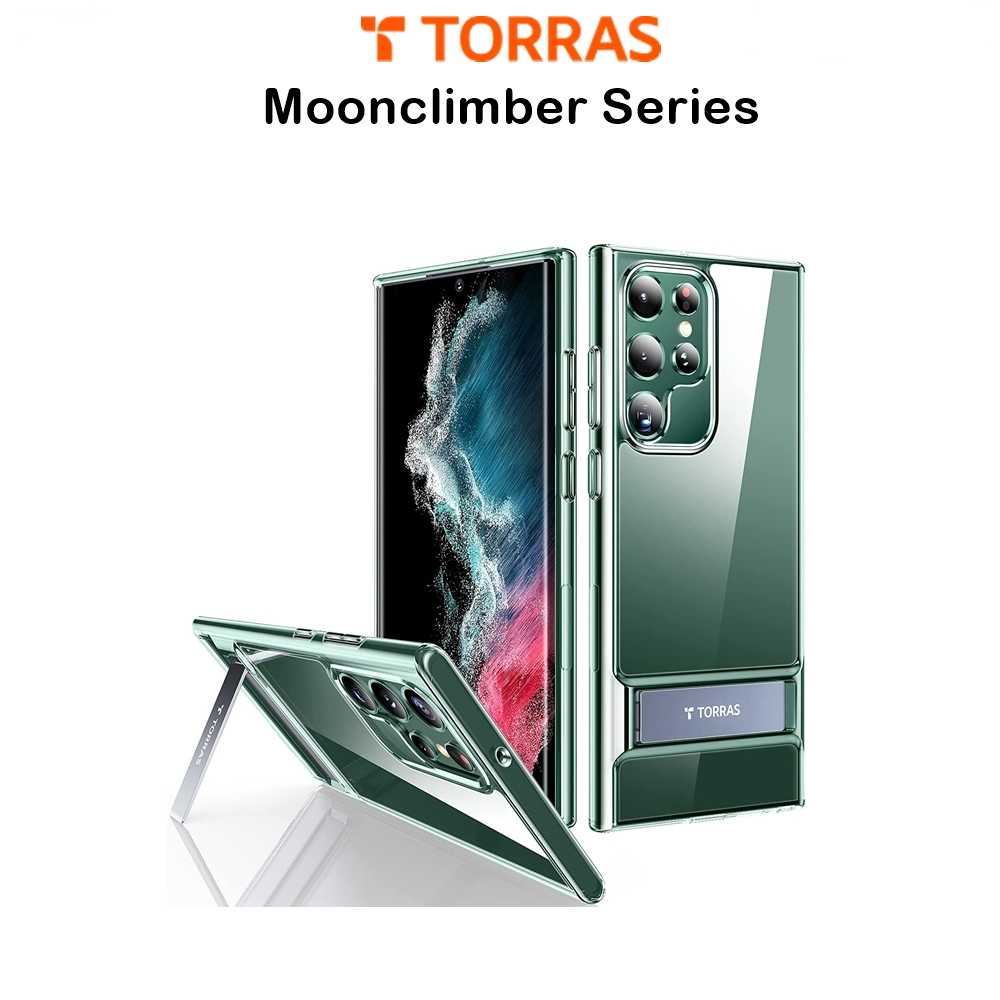 Torras Moonclimber Series เคสกันกระแทกแบบมีขาตั้งผ่านมาตราฐานMil-Grade เคสสำหรับ Galaxy S22/S22Ultra