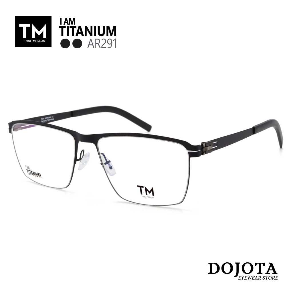 กรอบแว่นตาไทเทเนี่ยม Toni Morgan รุ่น IC291 น้ำหนักเบา - สีดำ Black Matt