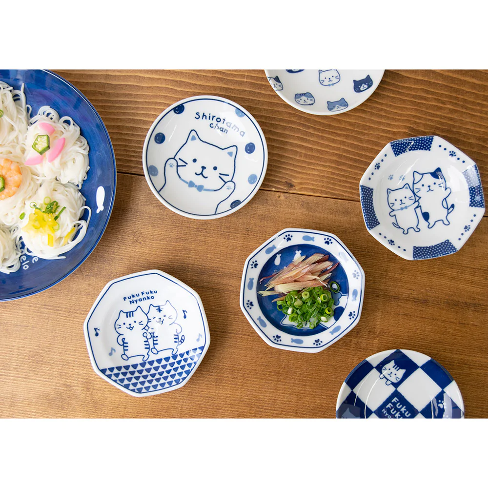 [ Indigo Collection ] จานแมวเล็ก