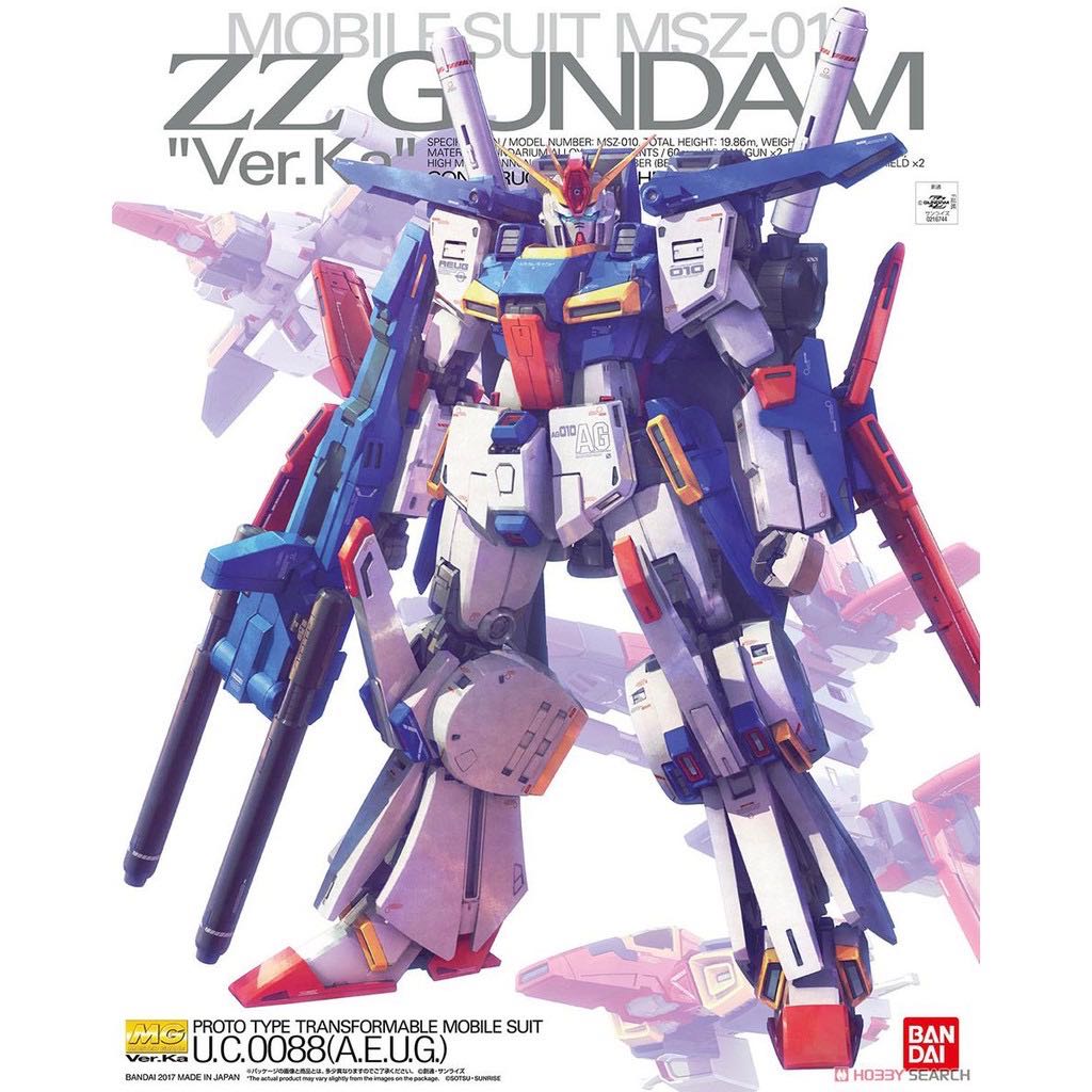 MG 1/100 MSZ-010 ZZ Gundam Ver.Ka + Premium Decal