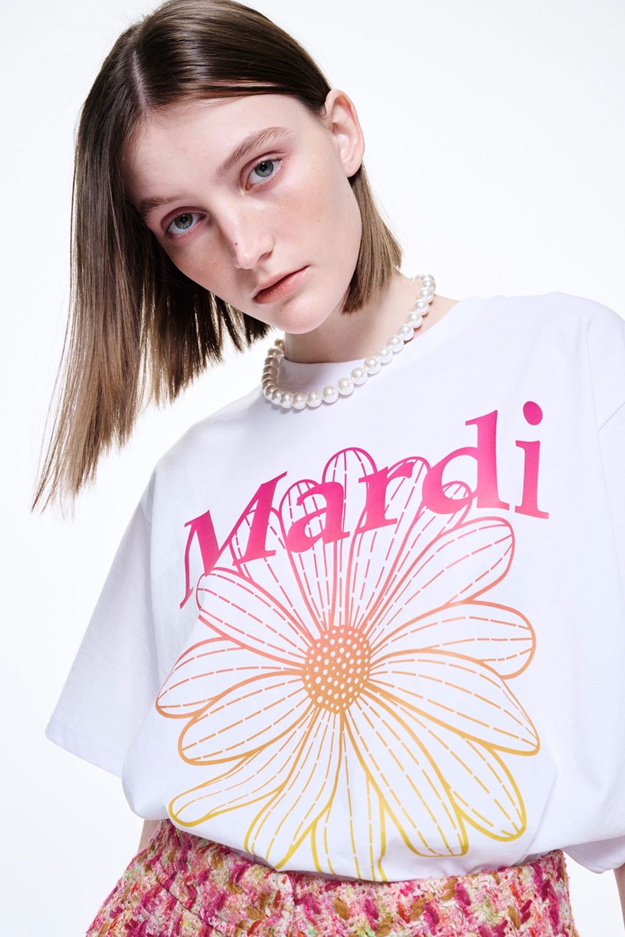 (พร้อมส่ง) Mardi mercredi gradation white pink