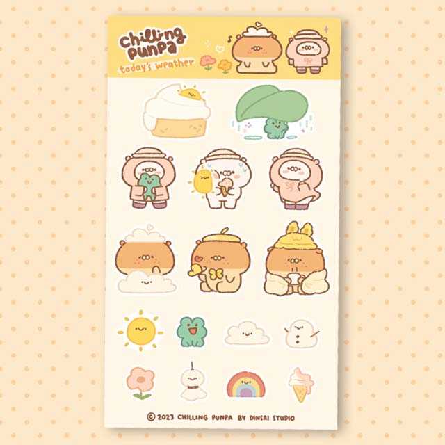 Chilling Punpa Sticker : today's weather
