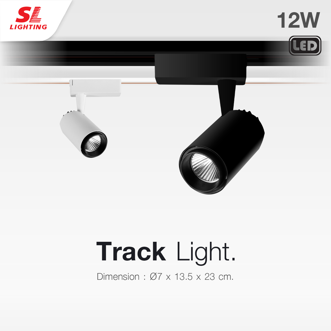 โคมไฟแทรคไลท์ แบบเข้าราง TRACK LIGHT LED COB 12W SL-7-912A-COB