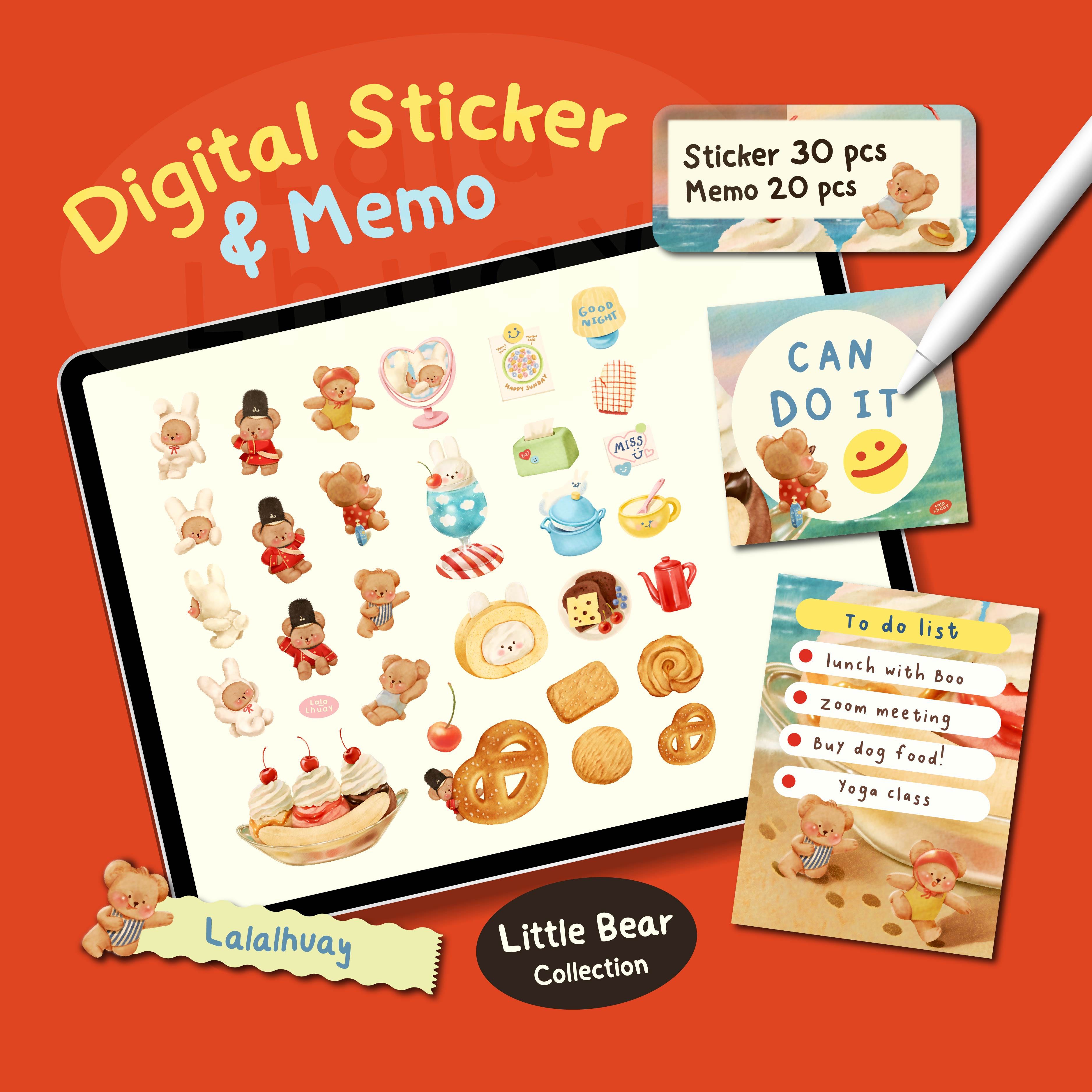 Little Bear (Digital Stickers & Memo)