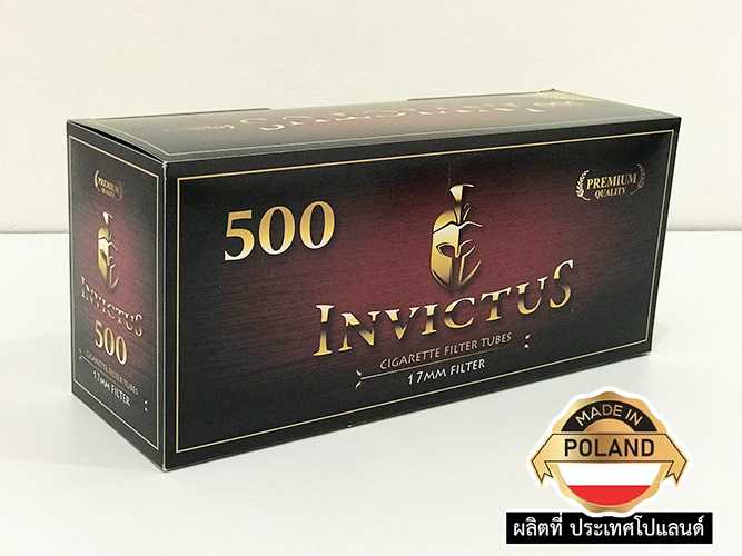 invictus อินวิคตัส【ร้อน】กล่องแดง 500ตัว หลอดเปล่า 〈 ฟิวเตอร์ 17mm.〉