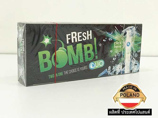 Fresh Bomb เม็ดบีบเย็น กลิ่น 【เมนทอล】100ตัว หลอดเปล่า 〈 ฟิวเตอร์ 20mm.〉