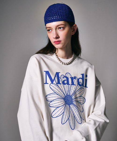 (พร้อมส่ง) Mardi mercredi flower sweater white