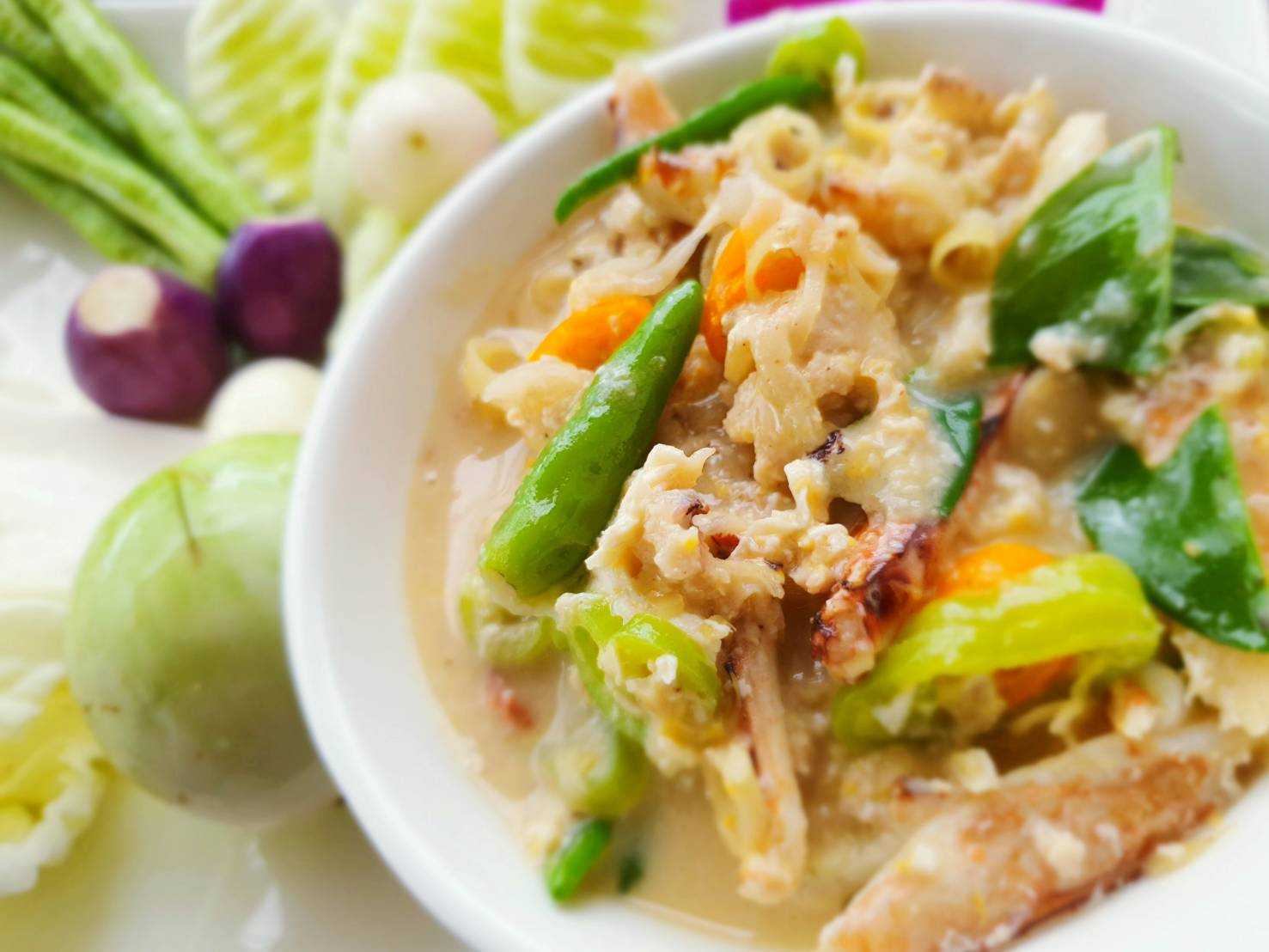 หลนเนื้อปู+ผักสด