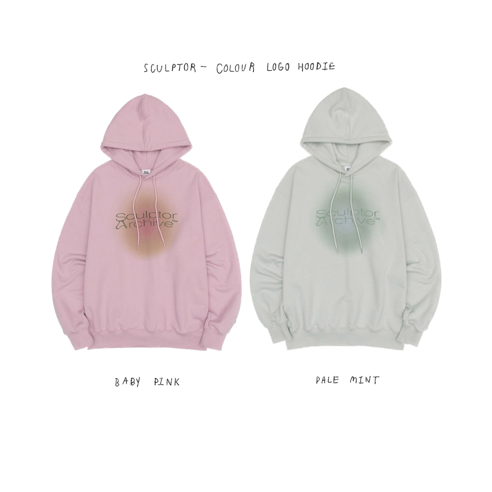 (PRE,รวมส่ง) COLOR LOGO HOODIE /SCULPTOR 