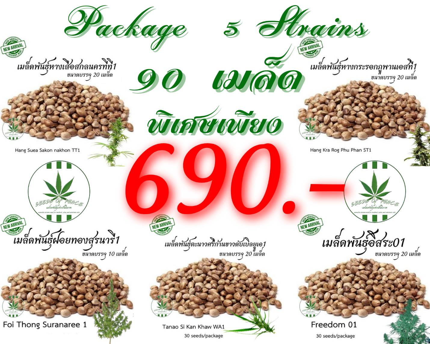 รวม 5 สายพันธุ์