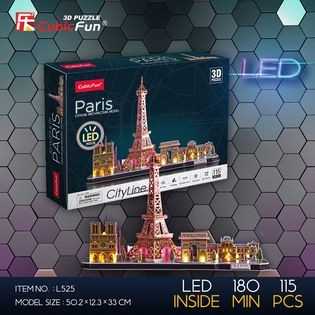 จิ๊กซอว์ 3 มิติ เมืองปารีส City Line Paris LED L525