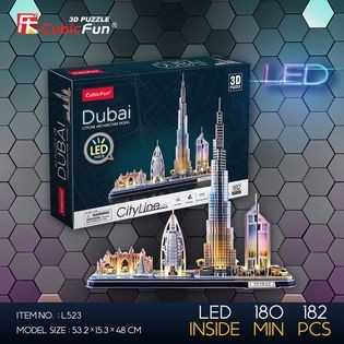 จิ๊กซอว์ 3 มิติ เมืองดูไบ City Line Dubai LED L523