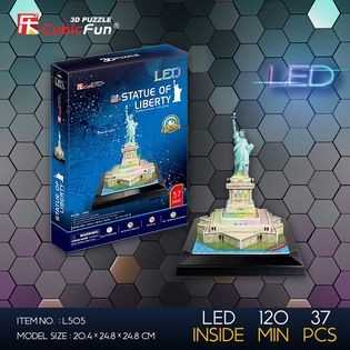 จิ๊กซอว์ 3 มิติ  เทพีเสรีภาพ Statue of Liberty LED L505