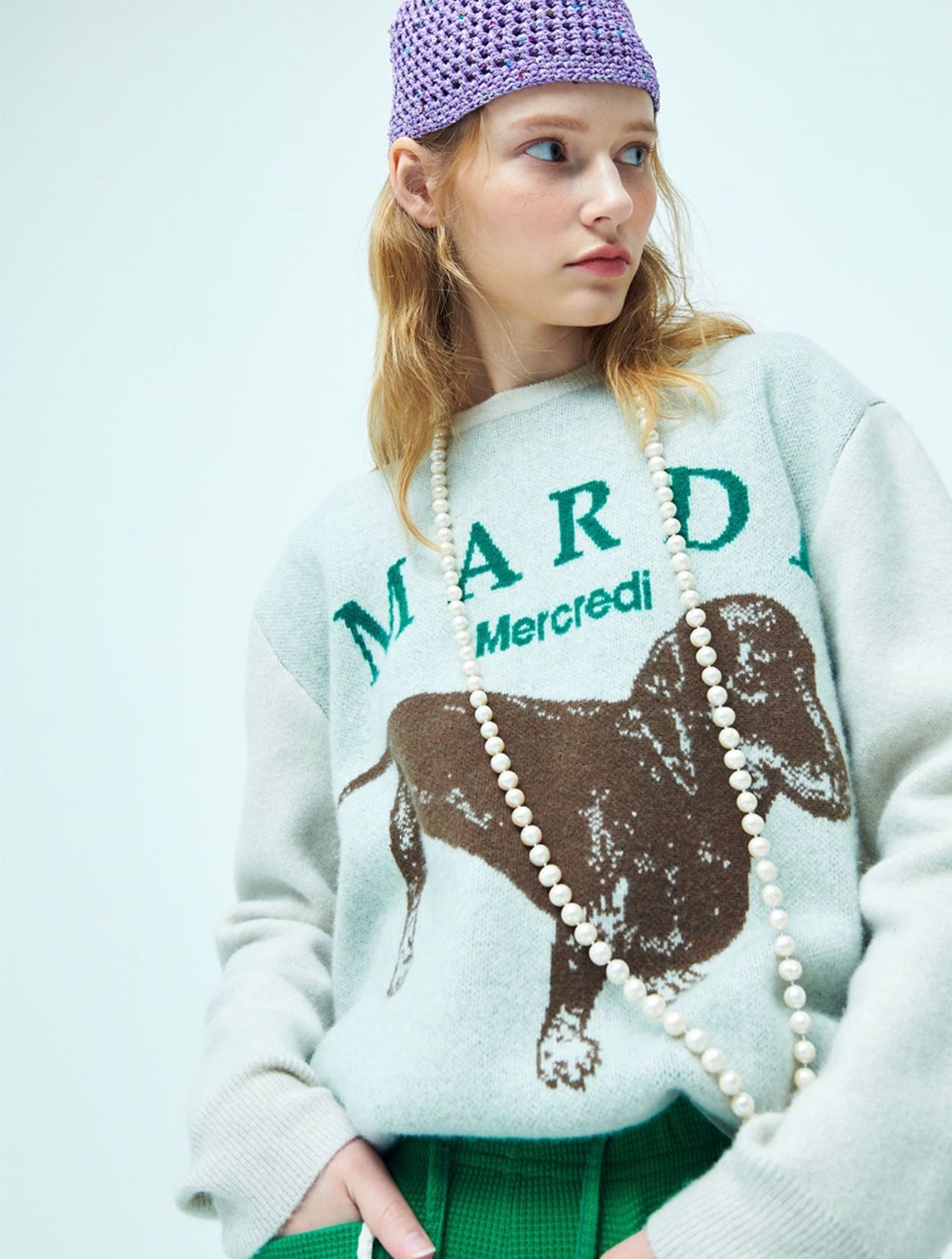 (พร้อมส่ง) Mardi mercredi CASHMERE BLENDED PULLOVER DDANJI_IVORY