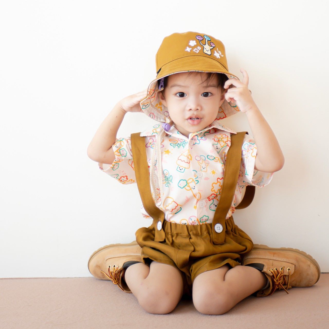 ATD13 l Bucket Boy หมวกสำหรับเด็ก ใส่ได้ทั้งสองด้าน (Thai Dessert Collection)