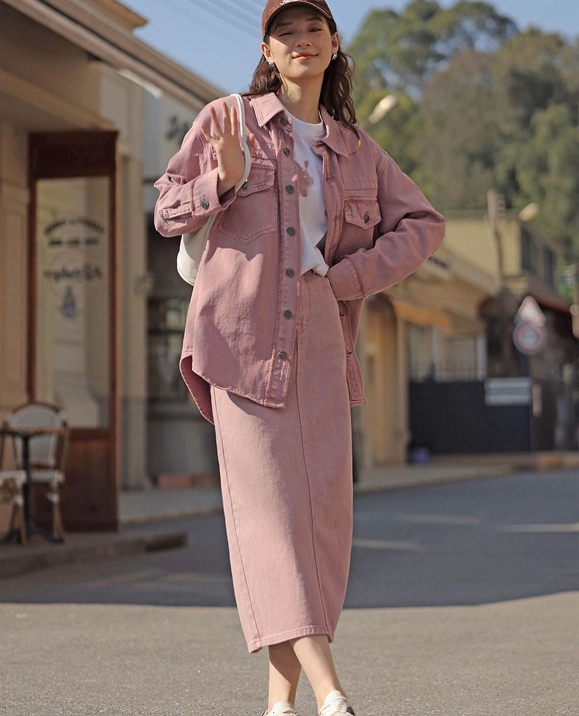 Miley denim jacket&skirt set [pre order]