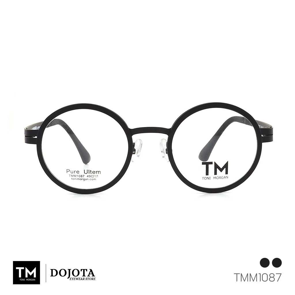 กรอบแว่นทรงกลมวินเทจ Toni Morgan รุ่น TMM1087 - สีดำ Black Matt